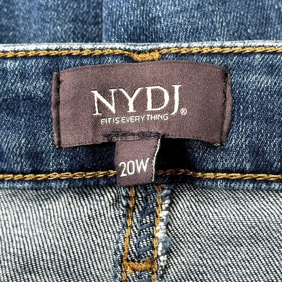 NYDJ Ami Skinny LiftTuck Button Zip Fly Casual Jeans 20W Plus Sz Blue w Pockets - Picture 3 of 12